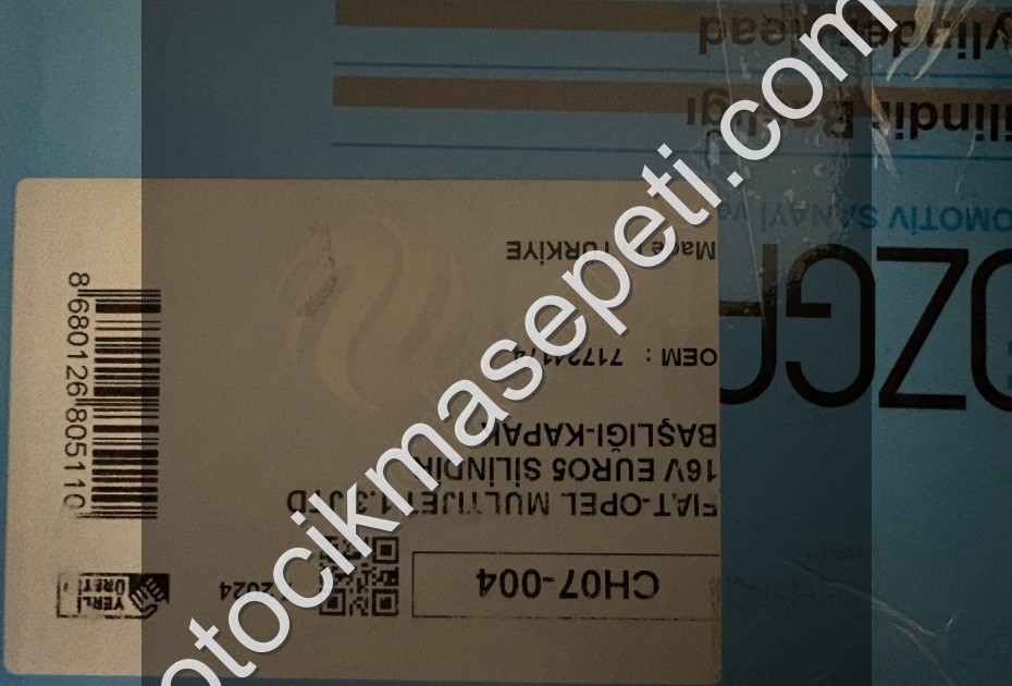 SILINDIR KAPAK H0000463 OZG-CH07-004 1.3EURO5-DOBLO-LINEA-FIORINO