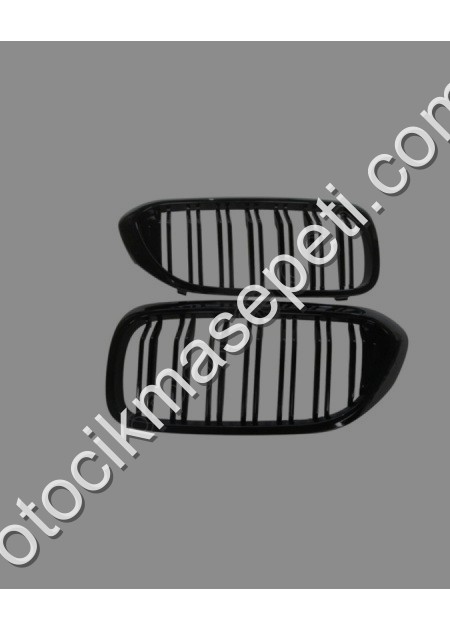 Bmw 5 G30 Ön Panjur Sağ Sol Set Parlak Siyah 2 Parça Çift Çıtalı
