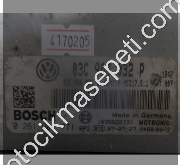 Volkswagen Golf 1.4 Motor Beyni MED17.5.1 0261201771 03C906032P