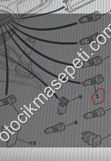 Citroen saxo güvenlik alarmı kumandası 6552NP